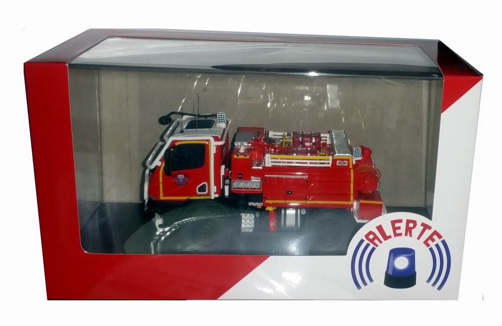 Miniature Camion de Sapeurs Pompiers Unimog U20 CCF Massias SDIS 31 Haute-Garonne 1/43