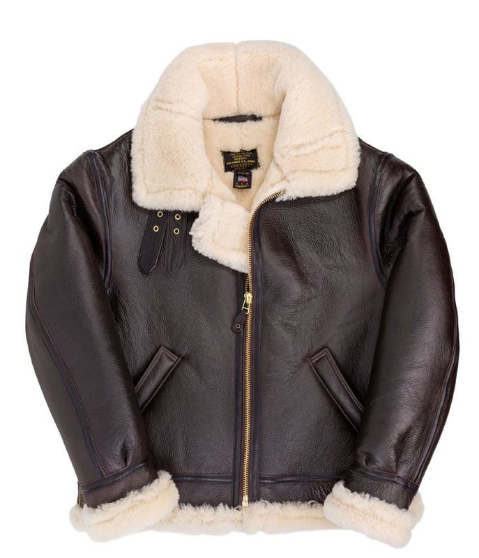 Blouson Bombardier B3 En Cuir Mouton Shearling Avec Capuche COCKPIT USA ...