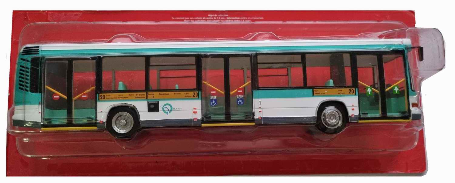 Autobusratp HEULIEZ GX 317 RATP de 1995 Ligne 20 GARE DE LYON - GARE SAINT LAZARE 1/43