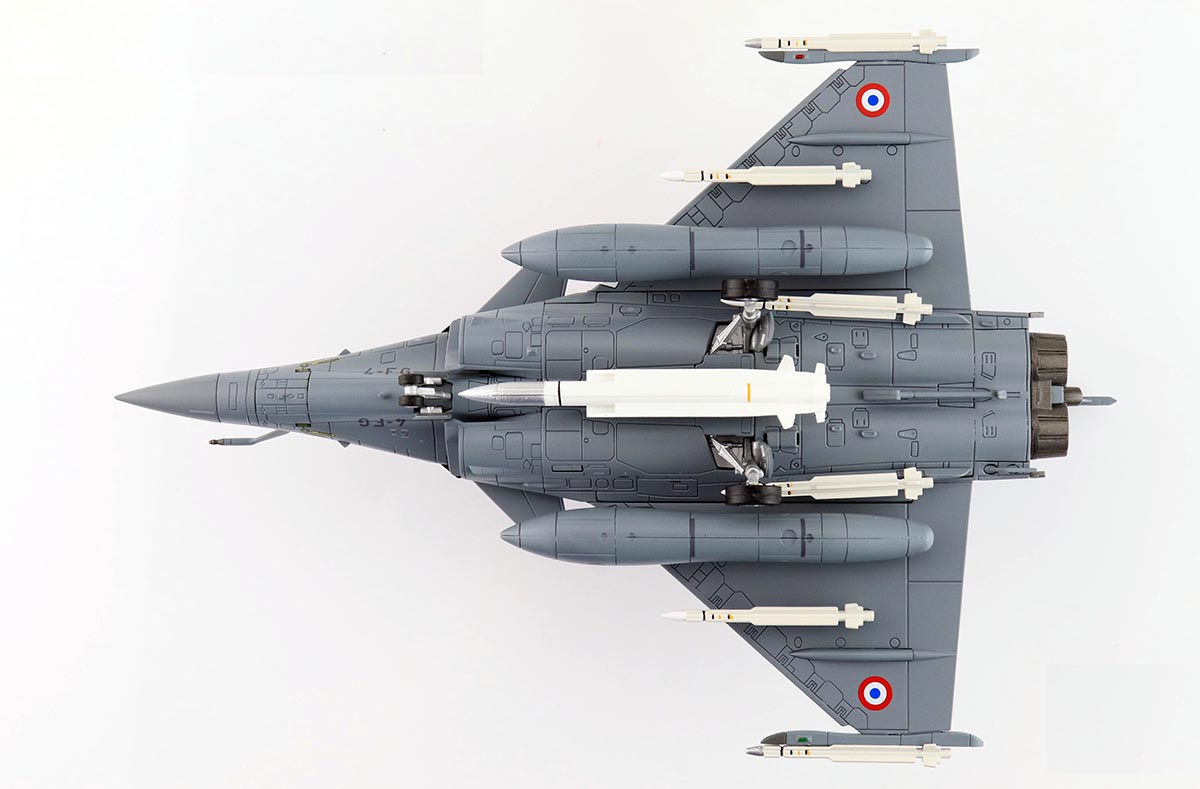 Maquette Avion de chasse RAFALE B 4-FG - Escadron de Chasse 1/4 Gascogne Missiles ASMP-A Nucléaire 1/72 Métal